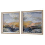 Uttermost Dusk Mountain Abstract Set of 2 Prints