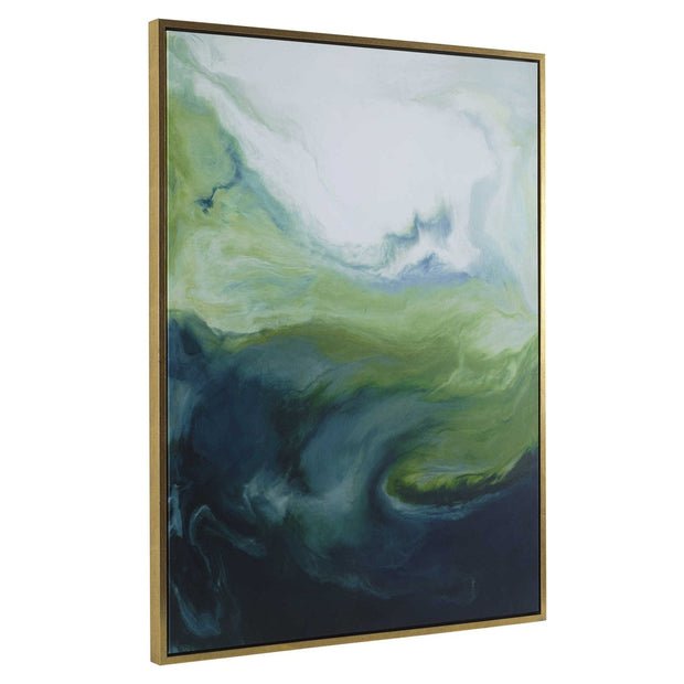 Uttermost Serene Green Framed Canvas
