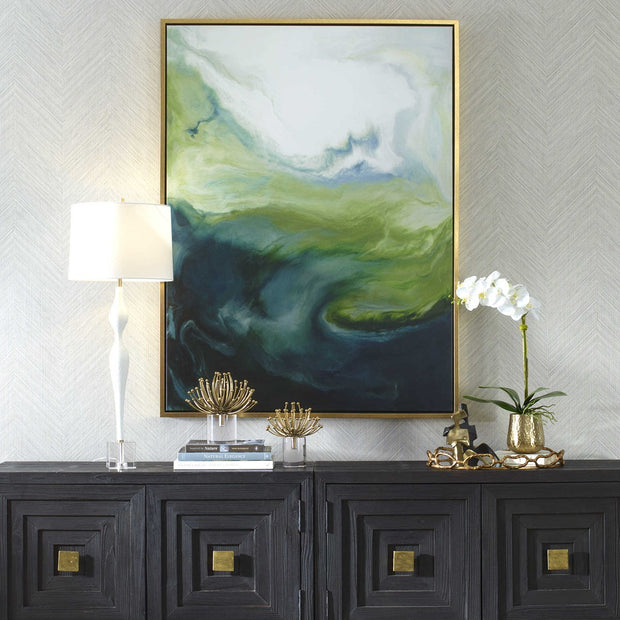 Uttermost Serene Green Framed Canvas