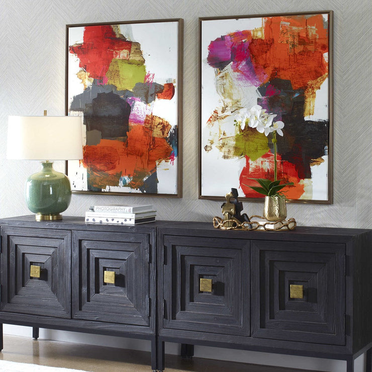 Uttermost Tried And True Set of 2 Framed Canvases