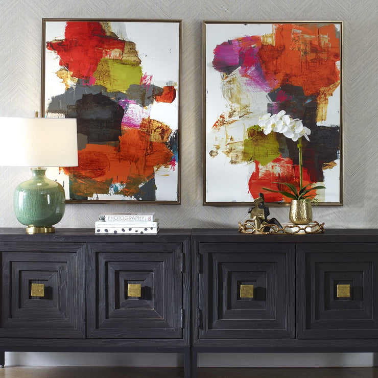 Uttermost Tried And True Set of 2 Framed Canvases