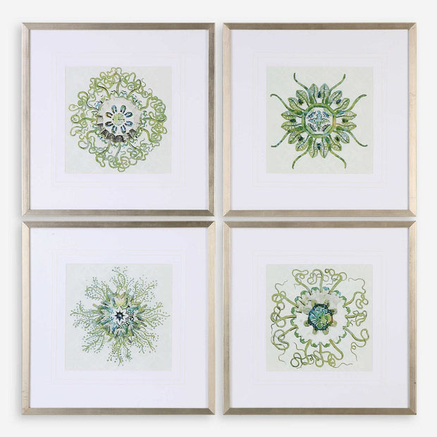Uttermost Organic Symbols Set of 4 Framed Prints