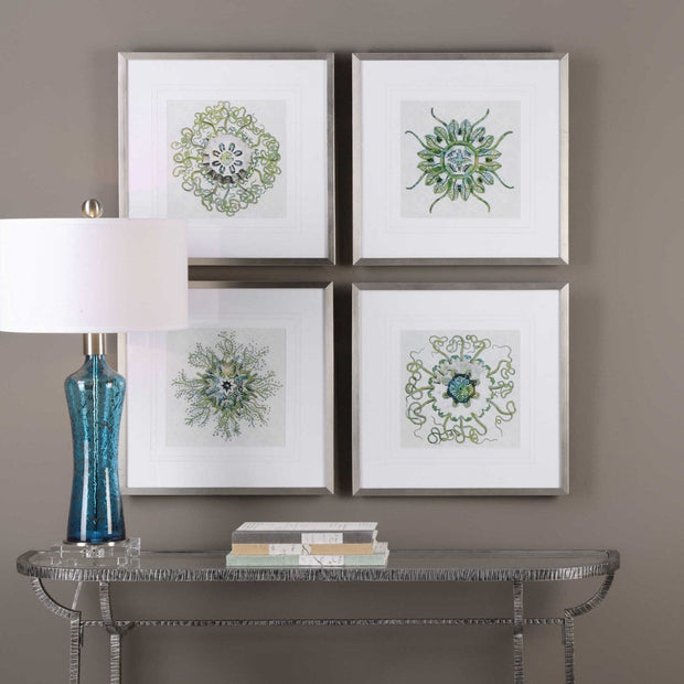 Uttermost Organic Symbols Set of 4 Framed Prints