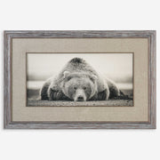 Uttermost Deep Sleep Bear Rustic Framed Print