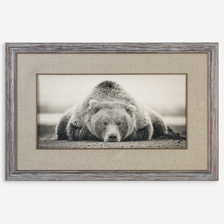 Uttermost Deep Sleep Bear Rustic Framed Print