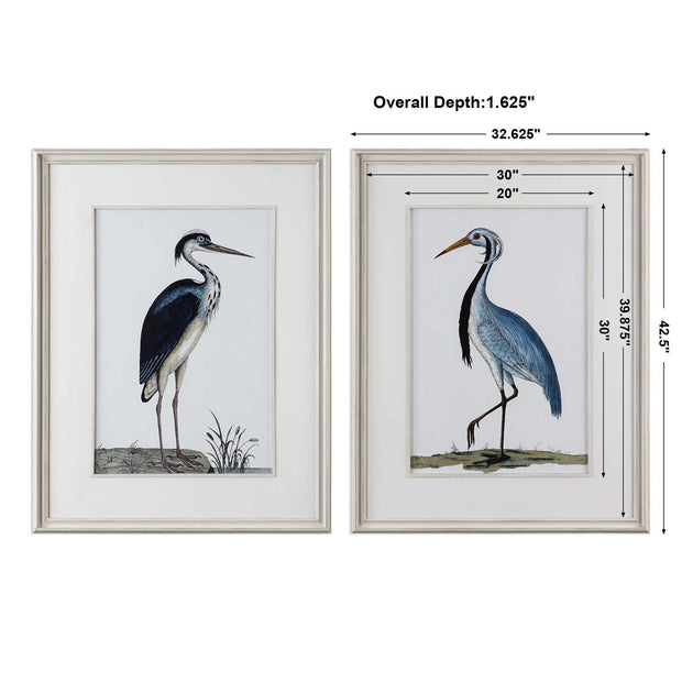 Uttermost Shore Birds Coastal Set of 2 Framed Prints