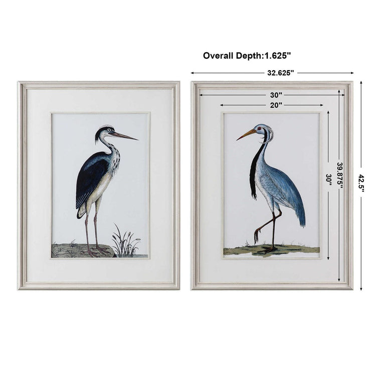 Uttermost Shore Birds Coastal Set of 2 Framed Prints