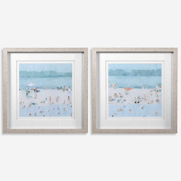 Uttermost Sea Glass Sandbar Set of 2 Framed Prints
