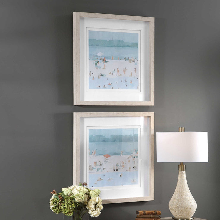 Uttermost Sea Glass Sandbar Set of 2 Framed Prints