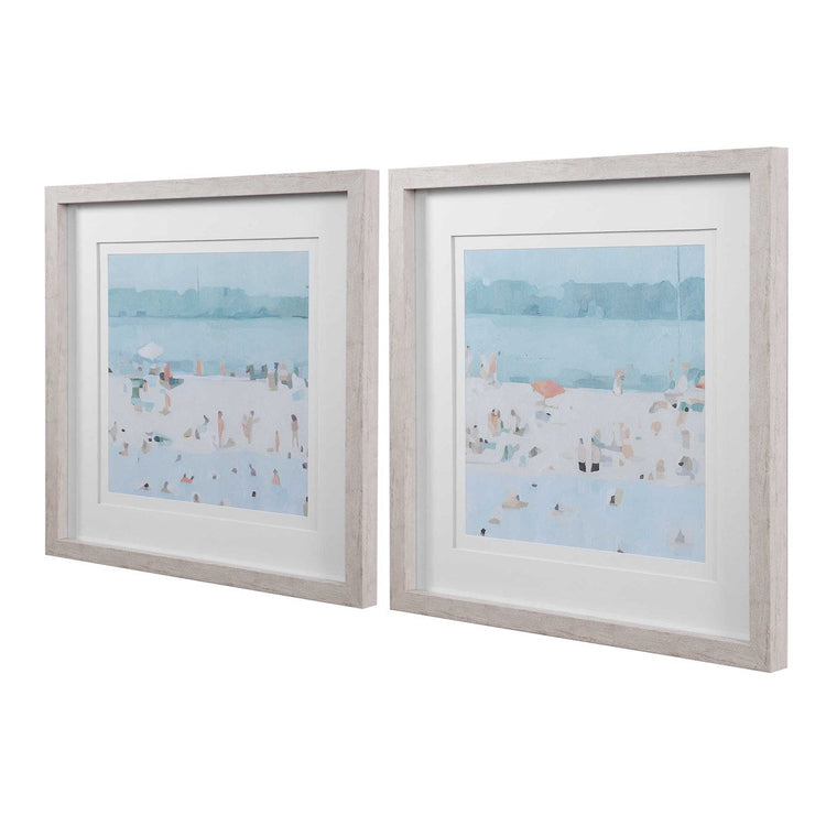 Uttermost Sea Glass Sandbar Set of 2 Framed Prints