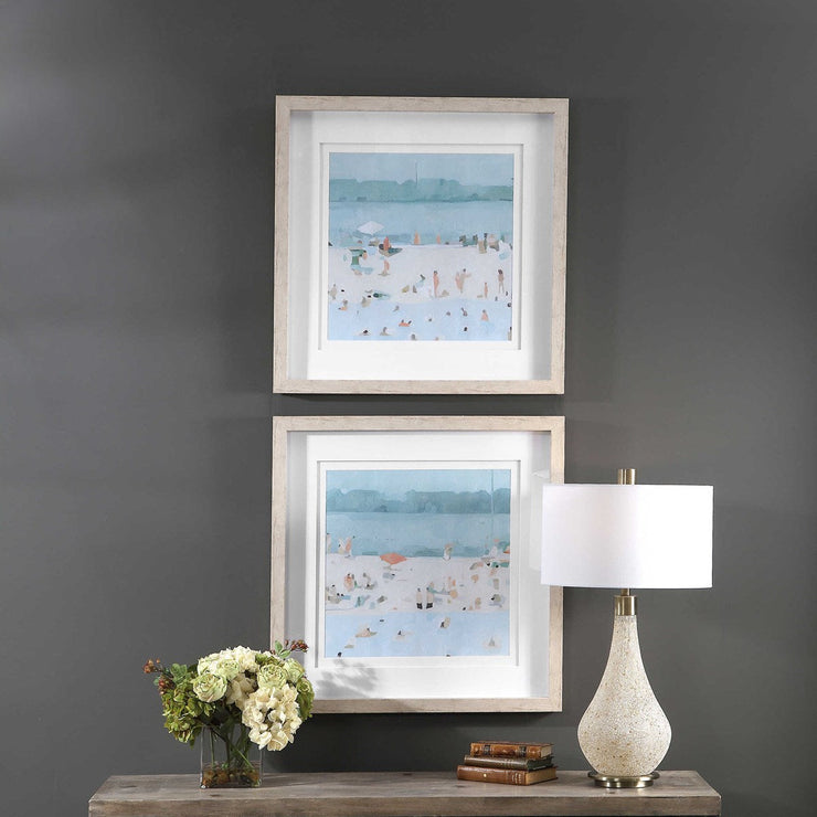 Uttermost Sea Glass Sandbar Set of 2 Framed Prints