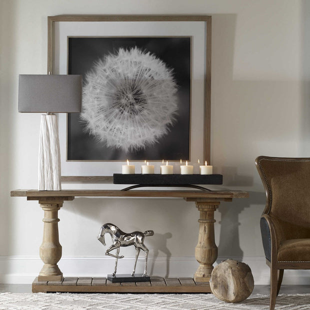Uttermost Dandelion Seedhead Black and White Framed Print