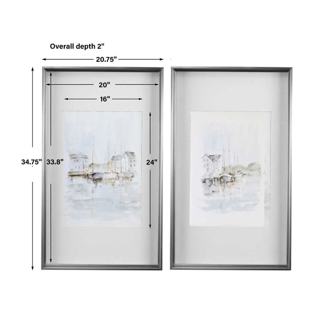 Uttermost New England Port Set of 2 Framed Prints