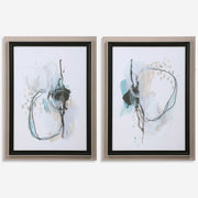 Uttermost Force Reaction Modern Abstract Set of 2 Framed Prints