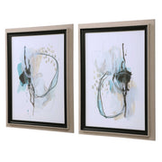 Uttermost Force Reaction Modern Abstract Set of 2 Framed Prints