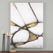 Uttermost Abstract In Gold And Black Hand Painted Canvas