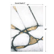 Uttermost Abstract In Gold And Black Hand Painted Canvas