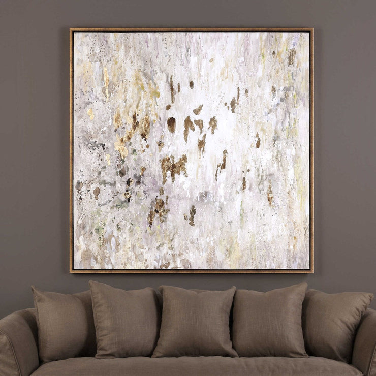 Uttermost Golden Raindrops Hand Painted Canvas