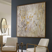 Uttermost Golden Raindrops Hand Painted Canvas