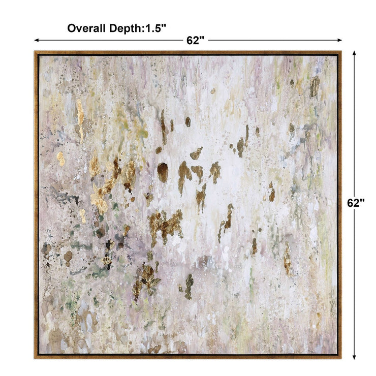 Uttermost Golden Raindrops Hand Painted Canvas