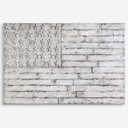 Uttermost Blanco Patriotic Distressed White Hand Painted Canvas