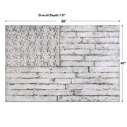 Uttermost Blanco Patriotic Distressed White Hand Painted Canvas