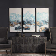 Uttermost Crashing Waves Set of 3 Hand Painted Canvases