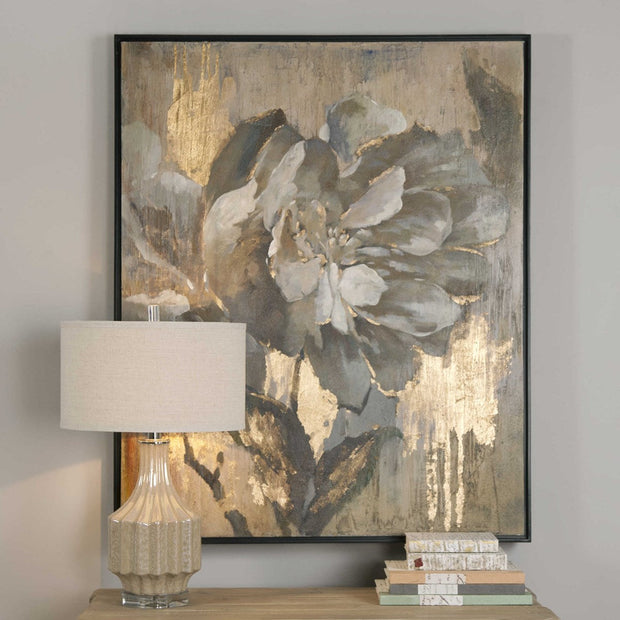 Uttermost Dazzling Floral Contemporary Hand Painted Canvas