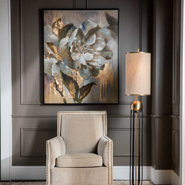 Uttermost Dazzling Floral Contemporary Hand Painted Canvas