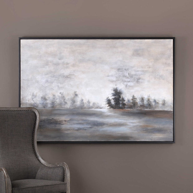 Uttermost Evening Mist Landscape Hand Painted Canvas
