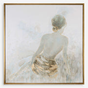 Uttermost Gold Highlights Contemporary Hand Painted Canvas