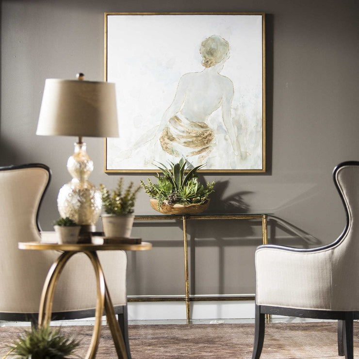 Uttermost Gold Highlights Contemporary Hand Painted Canvas