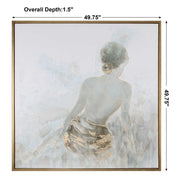 Uttermost Gold Highlights Contemporary Hand Painted Canvas