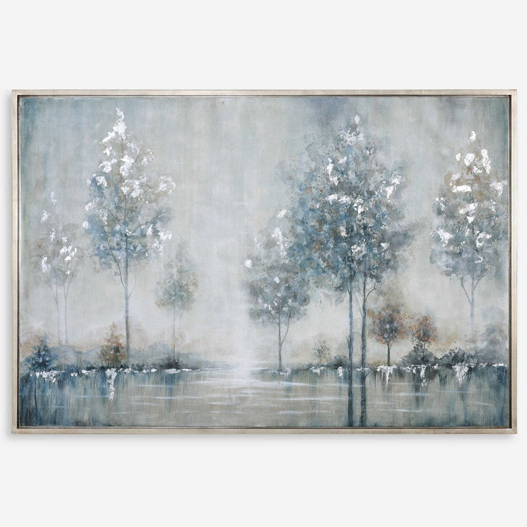 Uttermost Walk In The Meadow Snowy Lake Hand Painted Canvas