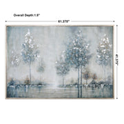 Uttermost Walk In The Meadow Snowy Lake Hand Painted Canvas