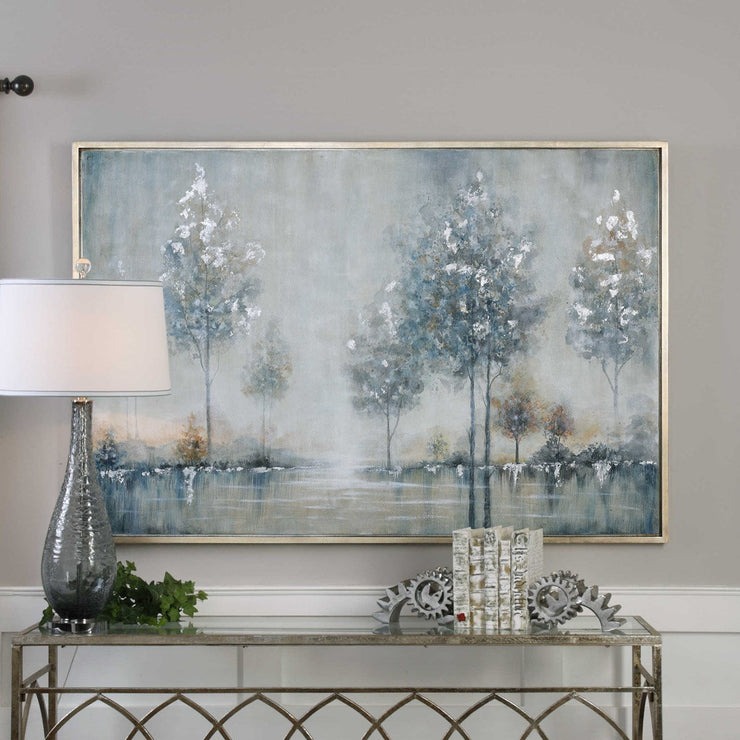 Uttermost Walk In The Meadow Snowy Lake Hand Painted Canvas