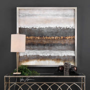 Uttermost Layers Metallic Neutrals Hand Painted Canvas