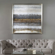 Uttermost Layers Metallic Neutrals Hand Painted Canvas