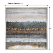 Uttermost Layers Metallic Neutrals Hand Painted Canvas