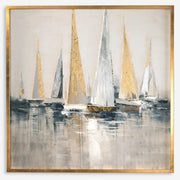 Uttermost Regatta Contemporary Coastal Hand Painted Canvas