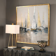 Uttermost Regatta Contemporary Coastal Hand Painted Canvas