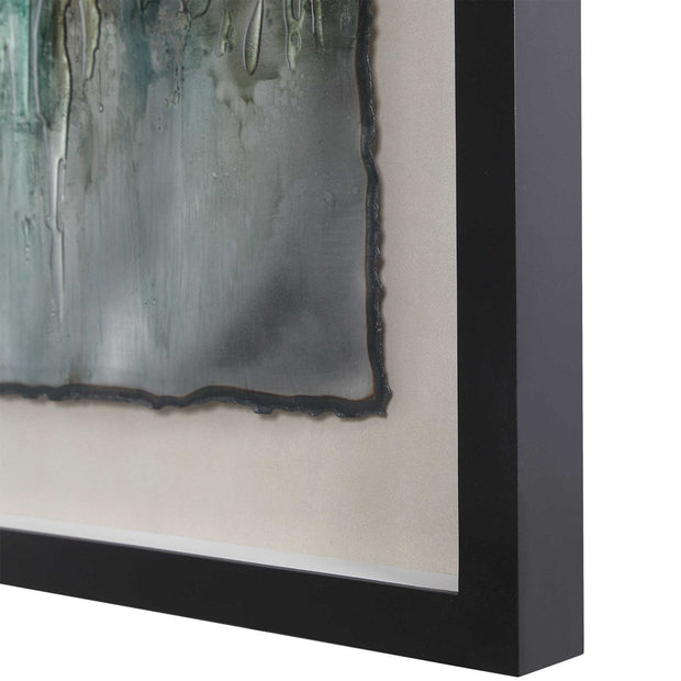 Uttermost Rustic Patina Metal Sheets Contemporary Set of 2 Framed Prints