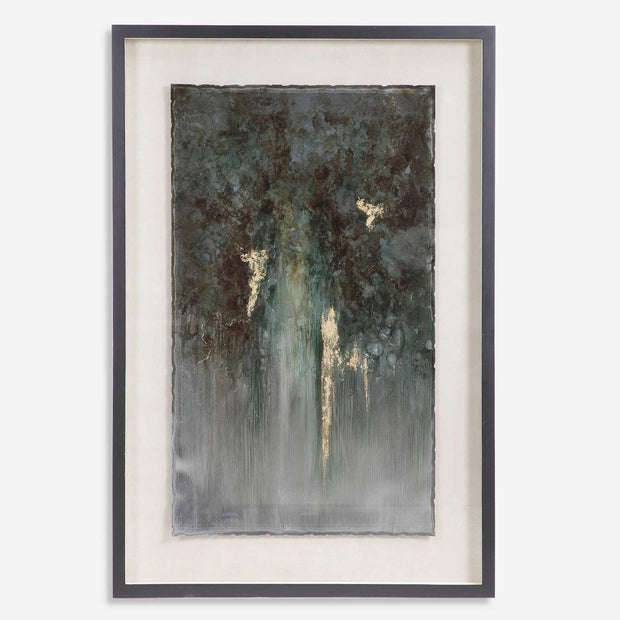 Uttermost Rustic Patina Hand Painted Metal Sheet Contemporary Grande Framed Print
