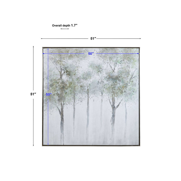 Uttermost Calm Forest Watercolor Hand Painted Canvas