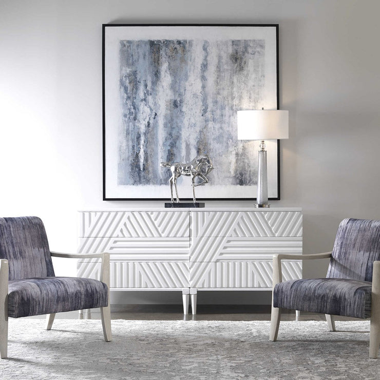 Uttermost Above The Clouds Hand Painted Canvas
