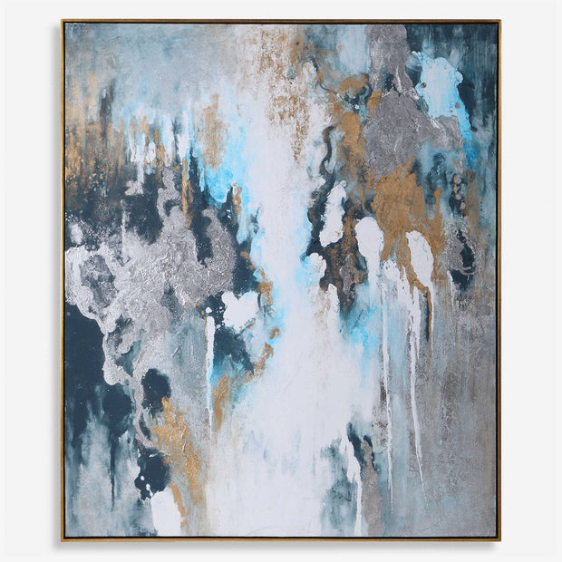 Uttermost Stormy Seas Abstract Hand Painted Canvas