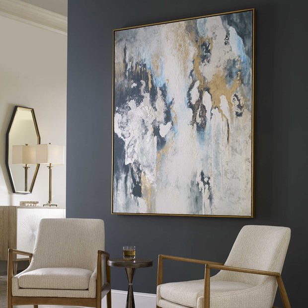 Uttermost Stormy Seas Abstract Hand Painted Canvas