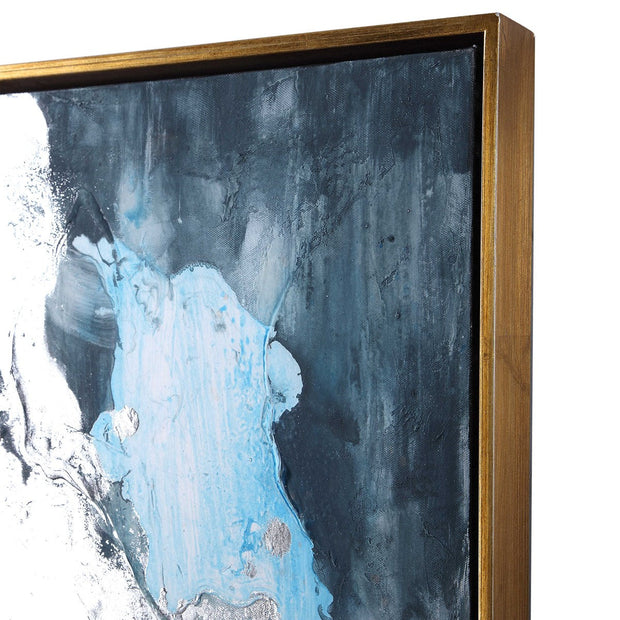Uttermost Stormy Seas Abstract Hand Painted Canvas