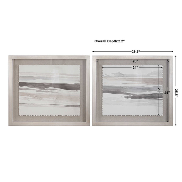 Uttermost Neutral Landscape Set of 2 Framed Prints