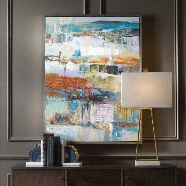 Uttermost Fiesta Modern Abstract Hand Painted Canvas